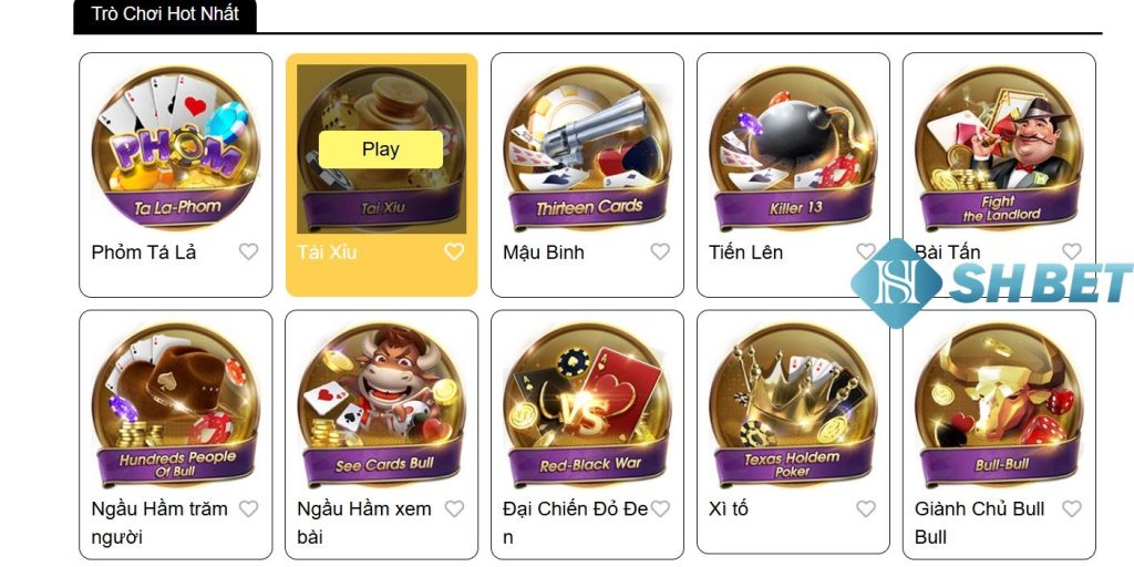 Hướng dẫn quy trình đặt cược Tài Xỉu Shbet nhanh chóng